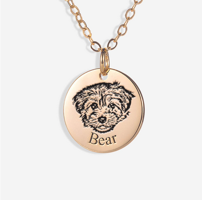 ペット肖像ネックレス