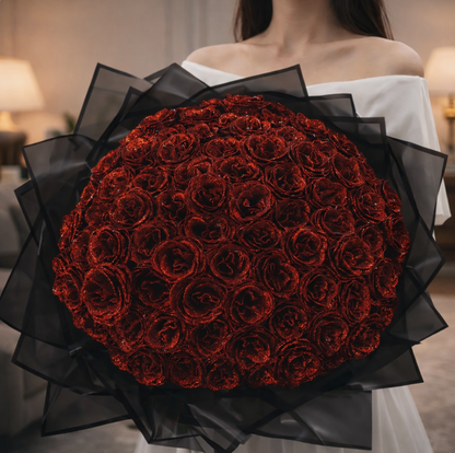 グリッターローズの花束